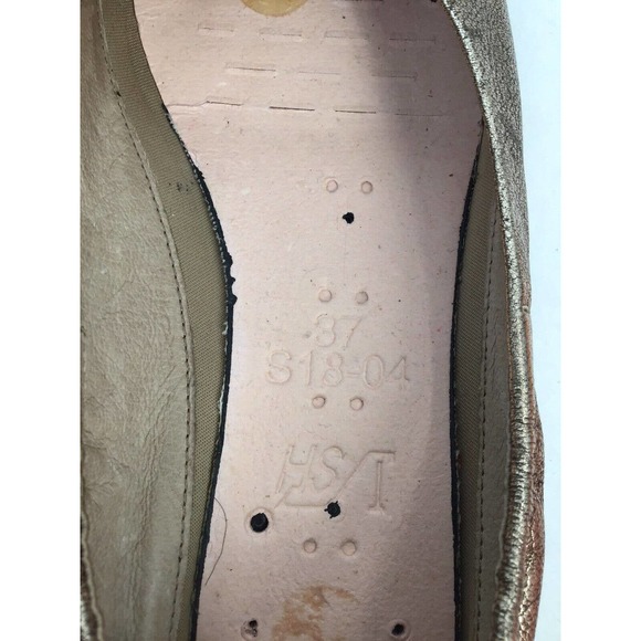 Dansko Lisanne Flat In Gold Leather Women’s Size 37 EU Captoe Work Metallic Shoe - Picture 14 of 16